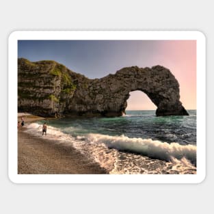 Evening urdle Door At Dorset Sticker